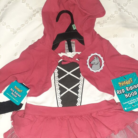 New! SPIRIT Halloween costume Red Riding hood deluxe-Baby GIRLS SIZE 6-12M - Picture 2 of 7